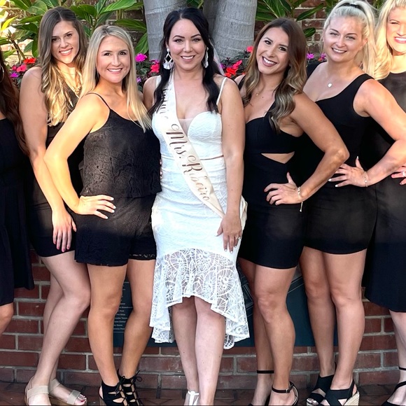 Lulu’s Perfect Plus One White Lace High-low Two-piece Dress - Picture 5 of 9